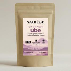 Poudre Ube Premium 100g (Origine Philippines) – Riche en Antioxydants – Idéal Ube Latte, Smoothies & Pâtisserie – Sans Caféine, Sans Gluten, Vegan | SEVEN TASTE™ – Marque Française