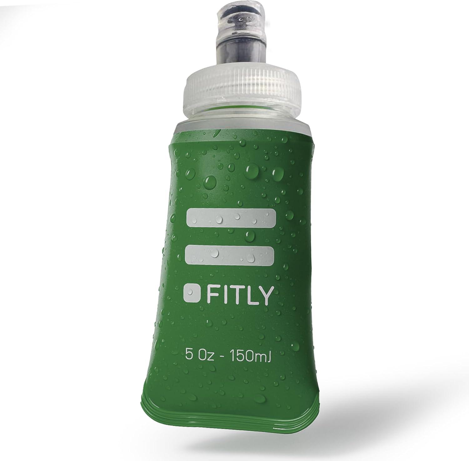 image:imageFITLY Soft Flask pour Sac dHydratation Idal pour Le Running vlo randonne Gourde SoupleVert Fort