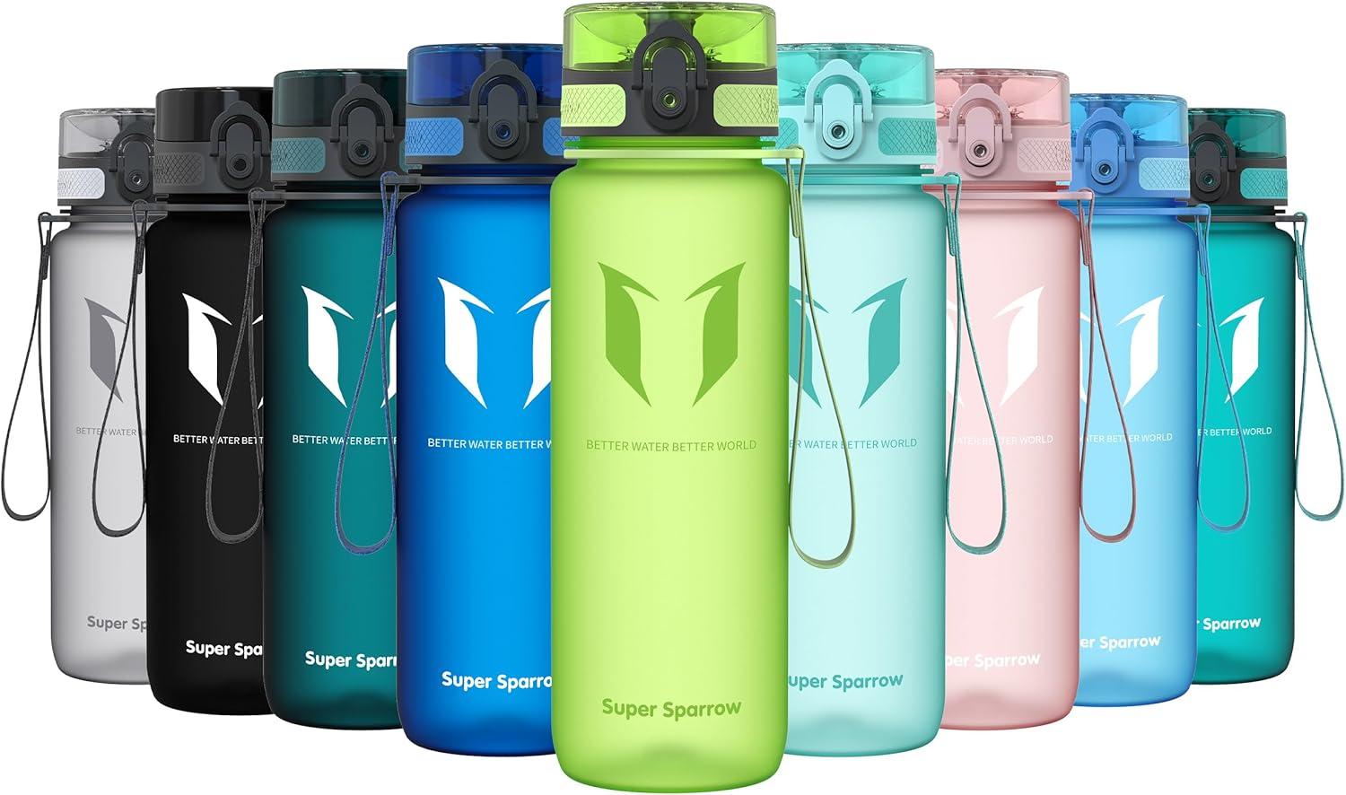 image:imageSuper Sparrow Bouteille deau Gourde 350ml500ml750ml1000ml sans BPA Convient pour Le Sport la randonne lcole Le Bureau en Plein airLimonade