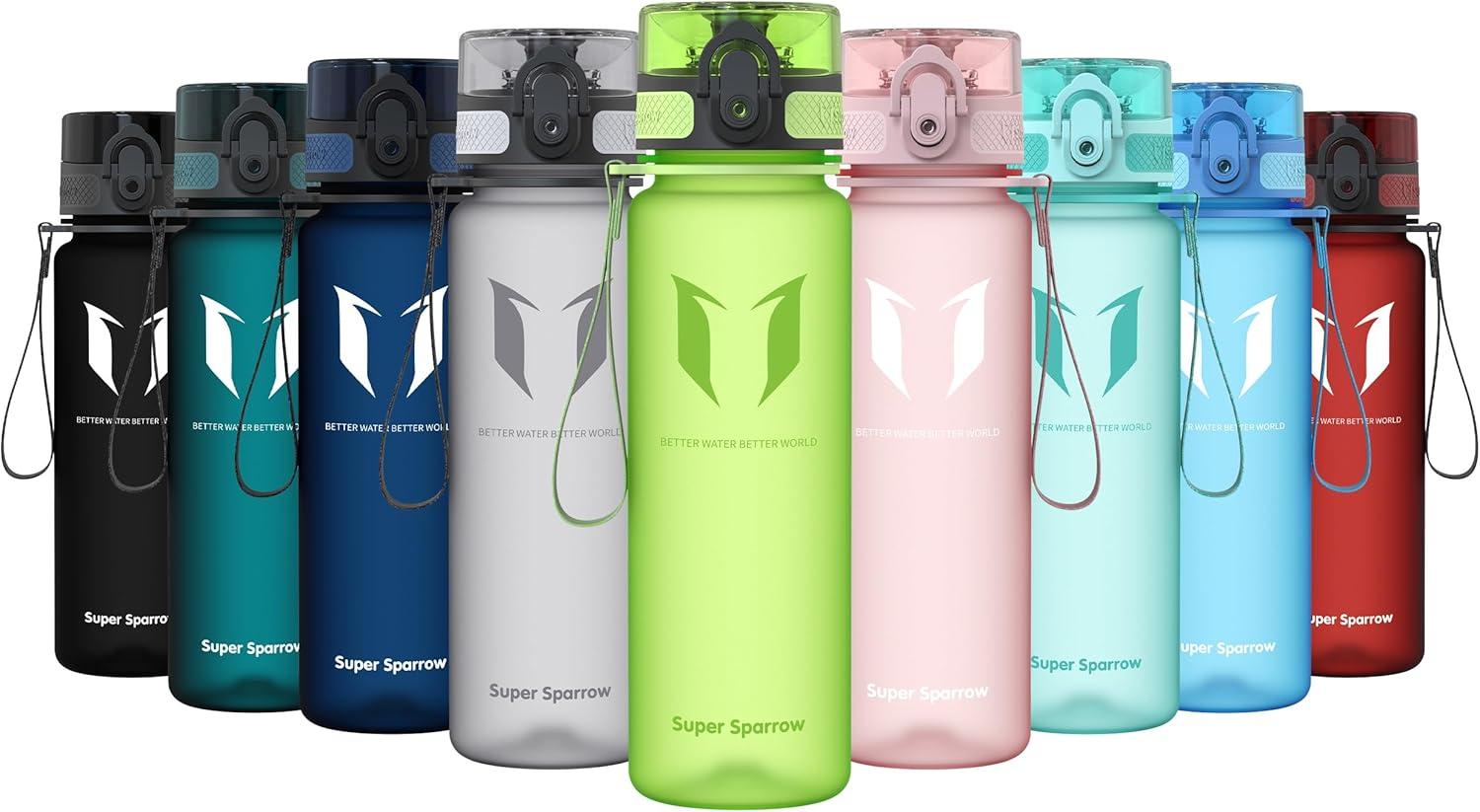 image:imageSuper Sparrow Bouteille deau Gourde 350ml500ml750ml1000ml sans BPA Convient pour Le Sport la randonne lcole Le Bureau en Plein airLimonade