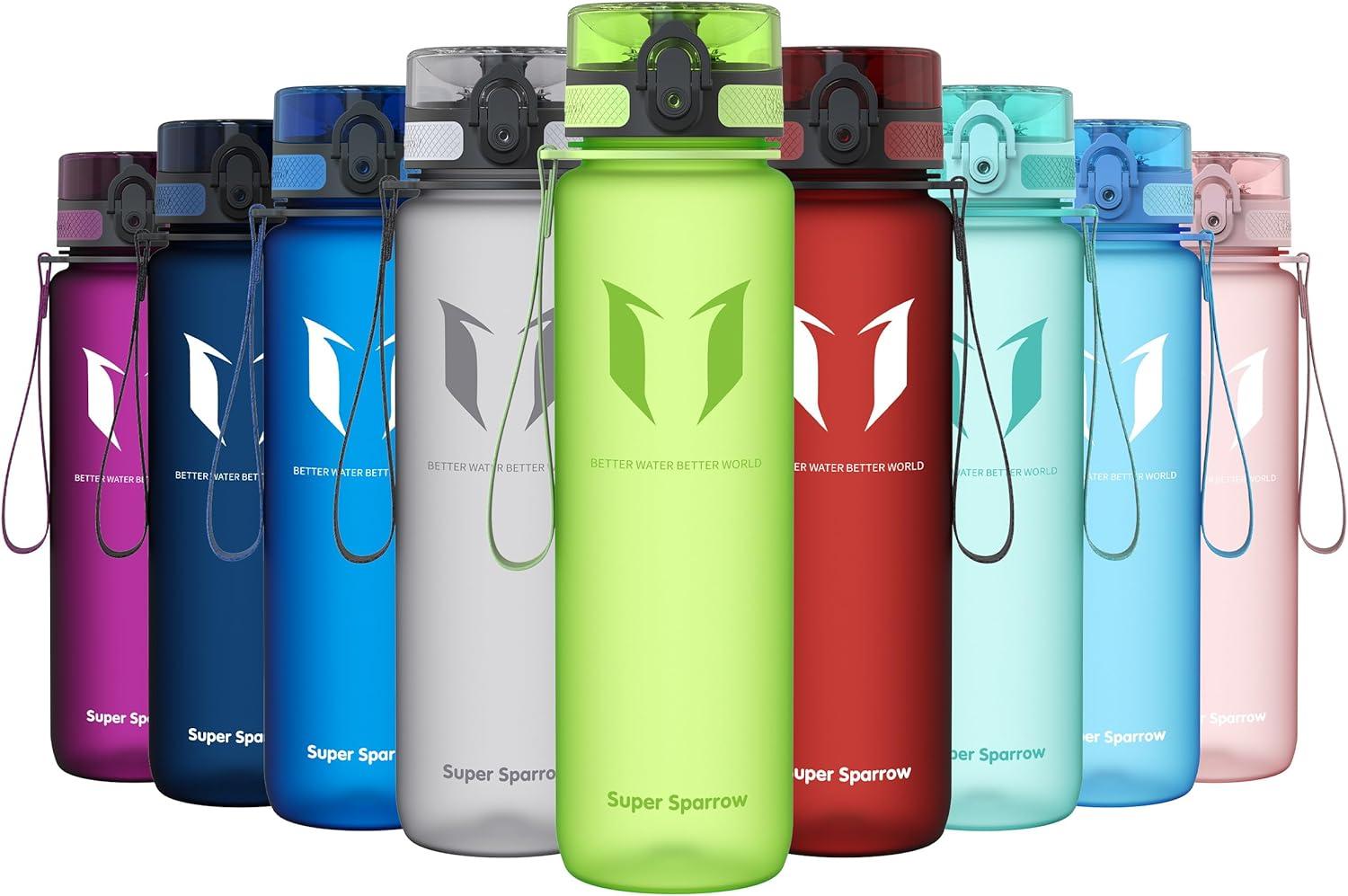 image:imageSuper Sparrow Bouteille deau Gourde 350ml500ml750ml1000ml sans BPA Convient pour Le Sport la randonne lcole Le Bureau en Plein airLimonade
