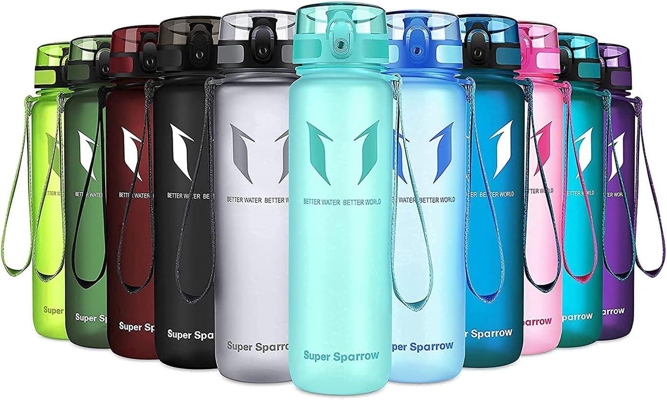 image:imageSuper Sparrow Bouteille deau Gourde 350ml500ml750ml1000ml sans BPA Convient pour Le Sport la randonne lcole Le Bureau en Plein airMenthe