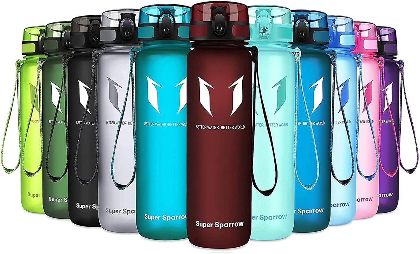 image:imageSuper Sparrow Bouteille deau Gourde 350ml500ml750ml1000ml sans BPA Convient pour Le Sport la randonne lcole Le Bureau en Plein airRouge Imprial