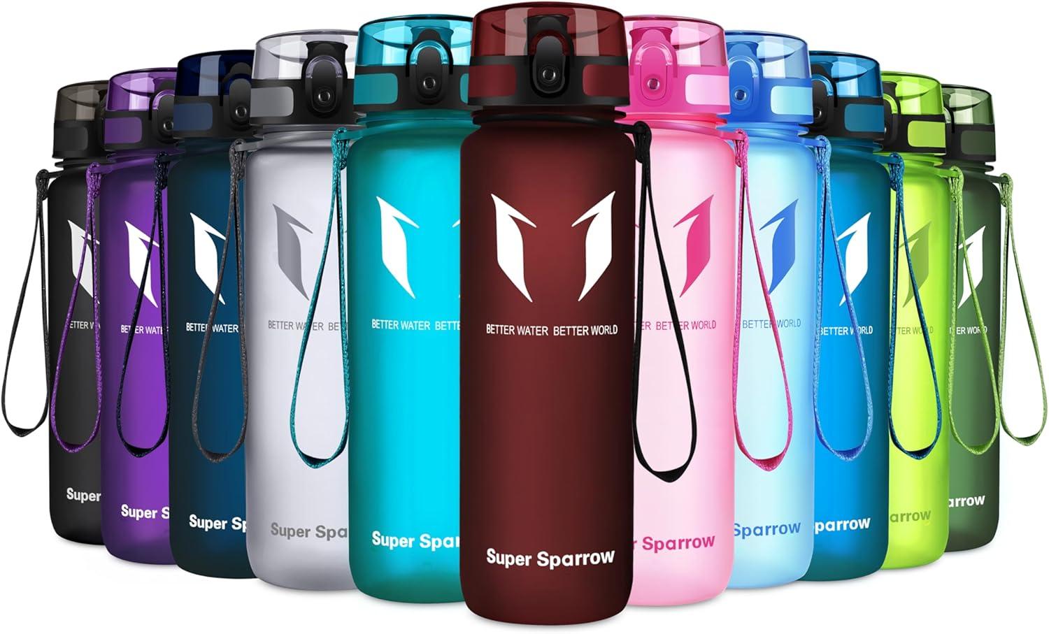 image:imageSuper Sparrow Bouteille deau Gourde 350ml500ml750ml1000ml sans BPA Convient pour Le Sport la randonne lcole Le Bureau en Plein airRouge Imprial