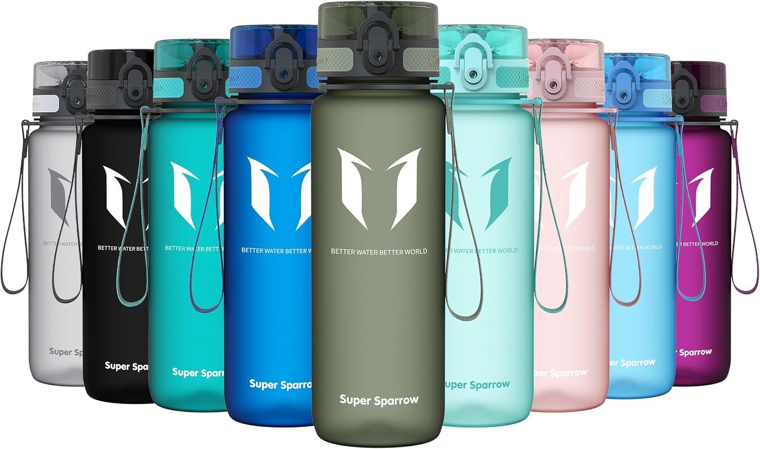 image:imageSuper Sparrow Bouteille deau Gourde 350ml500ml750ml1000ml sans BPA Convient pour Le Sport la randonne lcole Le Bureau en Plein airSauge