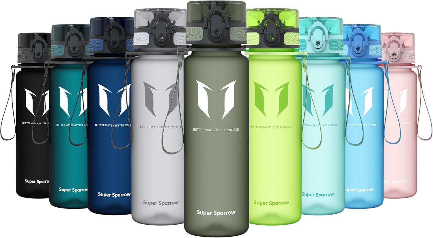 image:imageSuper Sparrow Bouteille deau Gourde 350ml500ml750ml1000ml sans BPA Convient pour Le Sport la randonne lcole Le Bureau en Plein airSauge