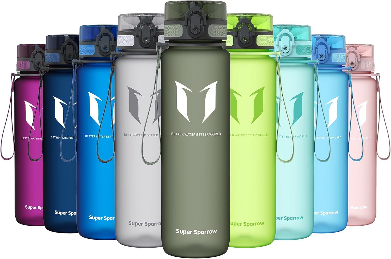 image:imageSuper Sparrow Bouteille deau Gourde 350ml500ml750ml1000ml sans BPA Convient pour Le Sport la randonne lcole Le Bureau en Plein airSauge
