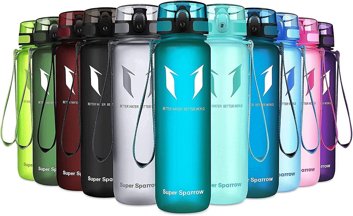 image:imageSuper Sparrow Bouteille deau Gourde 350ml500ml750ml1000ml sans BPA Convient pour Le Sport la randonne lcole Le Bureau en Plein airVerre de Mer