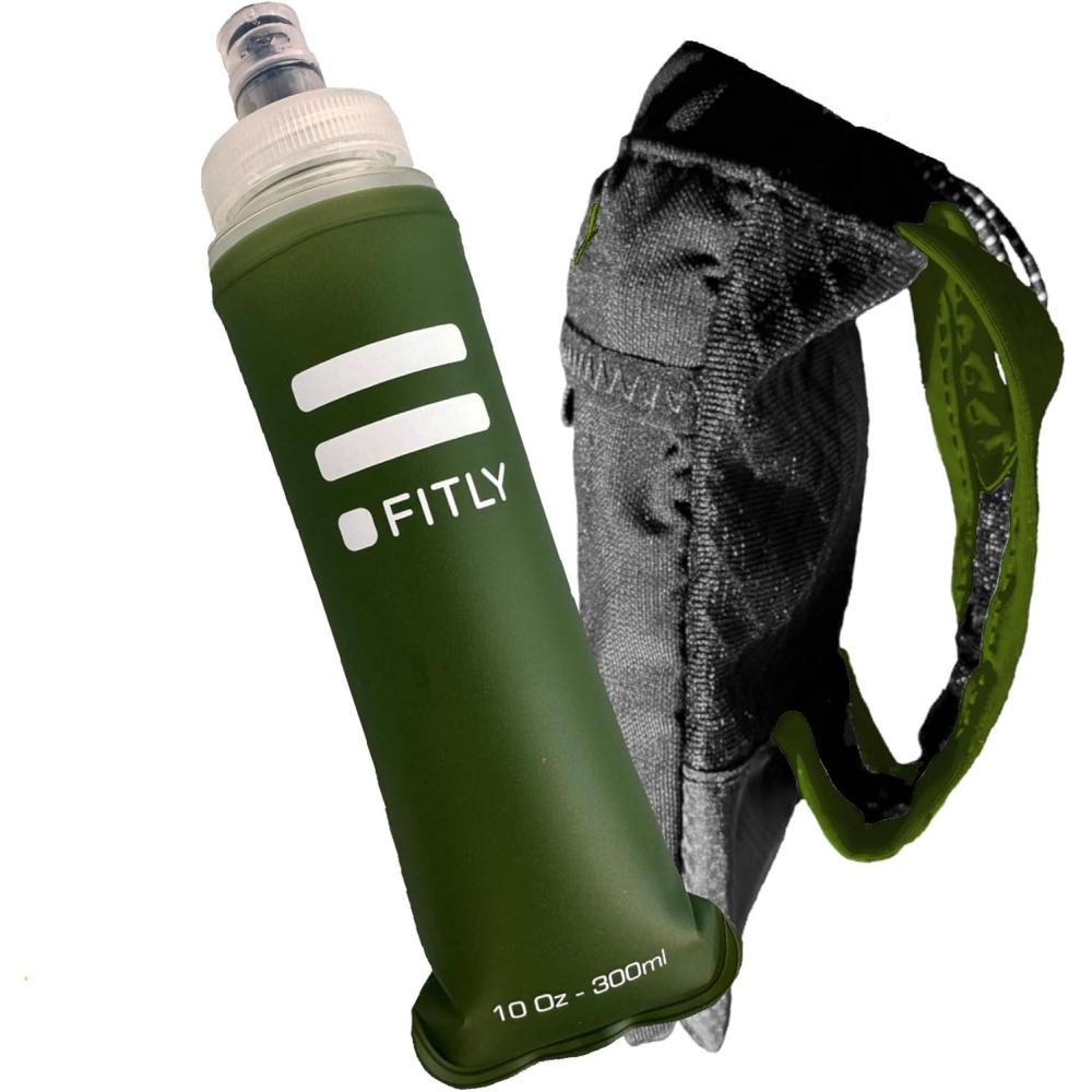 image:imageFITLY Soft Flask pour Sac dHydratation Idal pour Le Running vlo randonne Gourde SoupleVert Fort