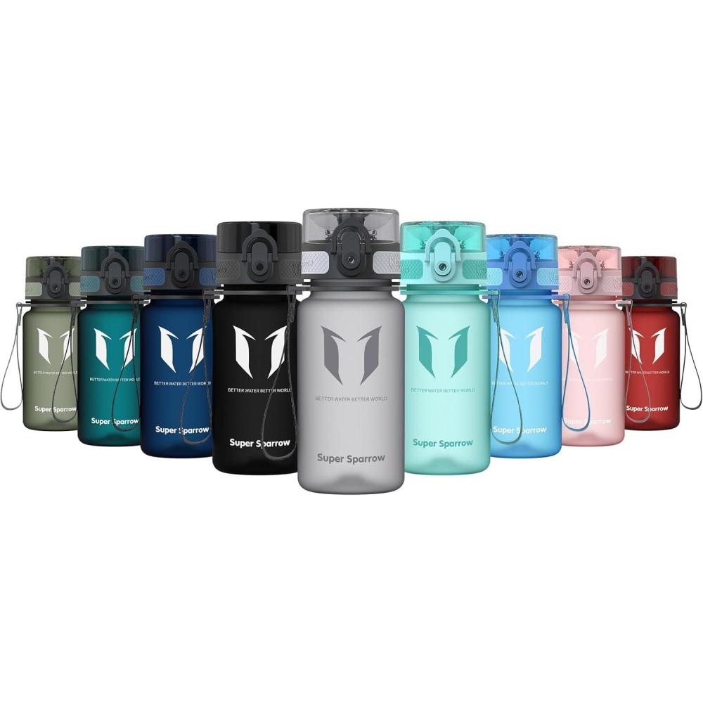 image:imageSuper Sparrow Bouteille deau  Gourde  350ml500ml750ml1000ml  sans BPA  Convient pour Le Sport la randonne lcole Le Bureau en Plein airGris