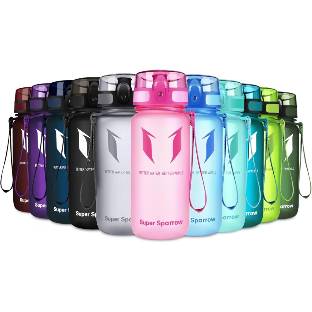 image:imageSuper Sparrow Bouteille deau  Gourde  350ml500ml750ml1000ml  sans BPA  Convient pour Le Sport la randonne lcole Le Bureau en Plein airRose Rouge
