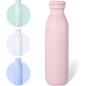 350 ml Bouteille D&rsquo;eau Isotherme, INOX Gourde Isotherme, Gourde INOX Reutilisable sans BPA, pour Maintien Chaud 12 Heures & Froid Jusqu’à 24 Heures, pour Voyage, Sport, Gym（Bleu）(Poudre de Pêche-600ml)