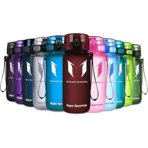 Super Sparrow Bouteille d&rsquo;eau – Gourde – 350ml/500ml/750ml/1000ml – sans BPA – Convient pour Le Sport, la randonnée, l&rsquo;école, Le Bureau, en Plein air(Rouge Impérial)