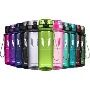 Super Sparrow Bouteille d&rsquo;eau – Gourde – 350ml/500ml/750ml/1000ml – sans BPA – Convient pour Le Sport, la randonnée, l&rsquo;école, Le Bureau, en Plein air(Transparent – Limonade)