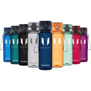 Super Sparrow Bouteille d&rsquo;eau – Gourde – 350ml/500ml/750ml/1000ml – sans BPA – Convient pour Le Sport, la randonnée, l&rsquo;école, Le Bureau, en Plein air(Transparent – Myrtilles)