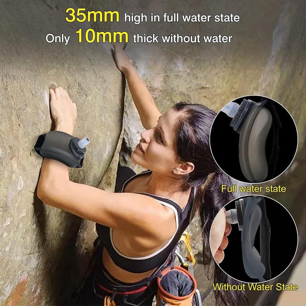 image:imageDEau De Sport Port La Main Gourde De Sport 200Ml Gourde De Poignet Pour Course Pied Pour lHydratation La Course Le Cyclisme lEscalade Et Les Activits De Plein Air Noir
