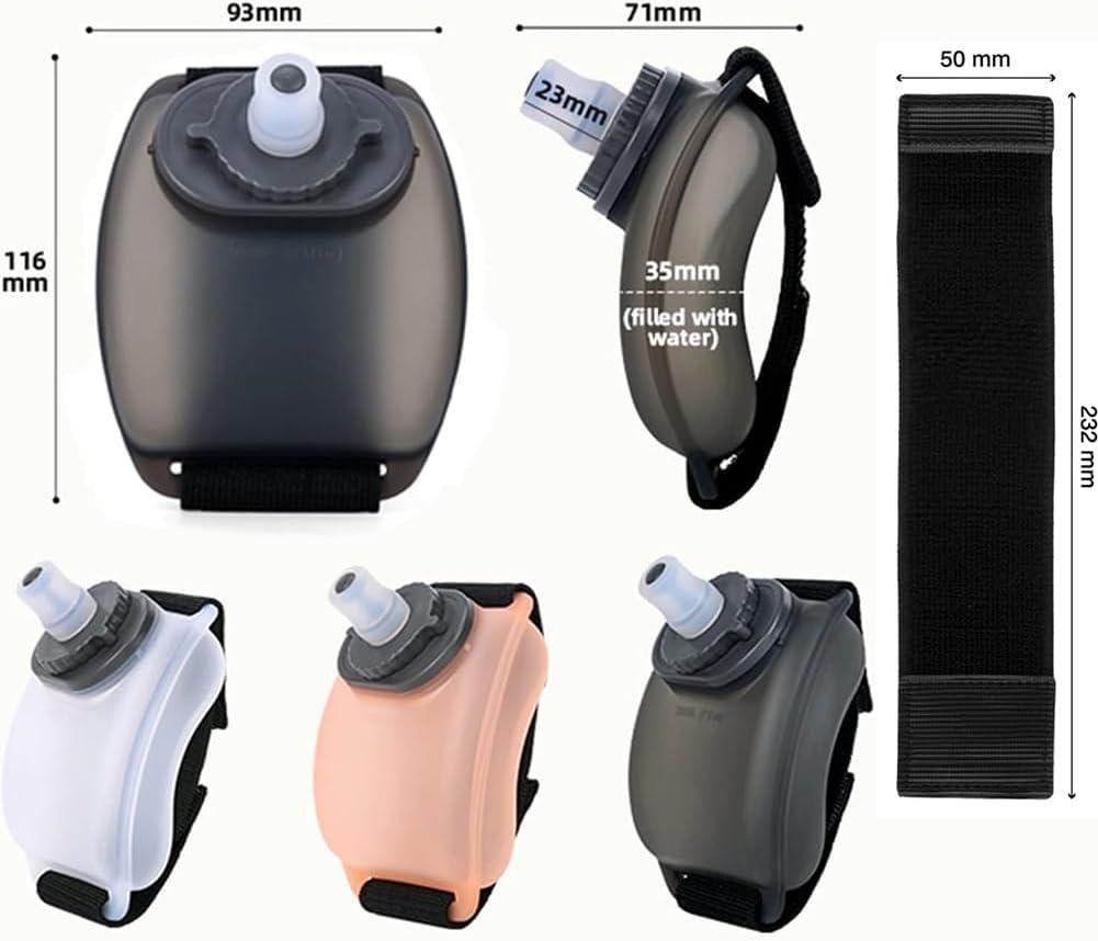 image:imageDEau De Sport Port La Main Gourde De Sport 200Ml Gourde De Poignet Pour Course Pied Pour lHydratation La Course Le Cyclisme lEscalade Et Les Activits De Plein Air Noir