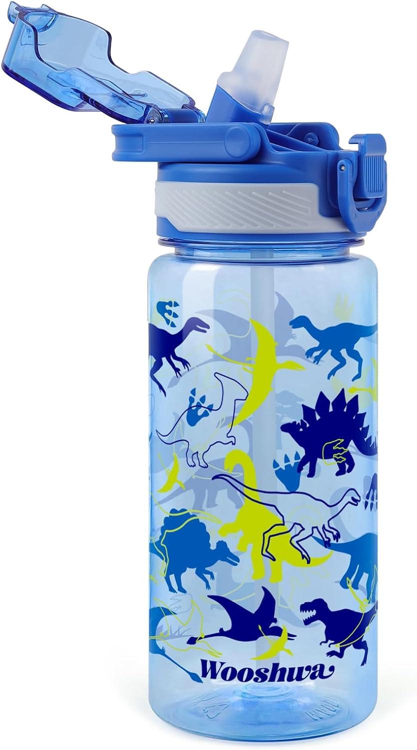image:imageGourde avec Paille 480ml Anti Fuite Portable Bouteille Deau Sans BPA amp Verrouillage Scuris pour Sport Dinosaure amp LicorneDinosaure