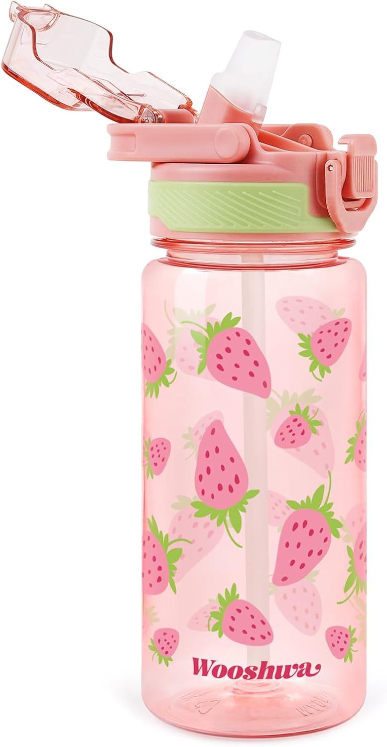 image:imageGourde avec Paille 480ml Anti Fuite Portable Bouteille Deau Sans BPA amp Verrouillage Scuris pour Sport Dinosaure amp LicorneFraise