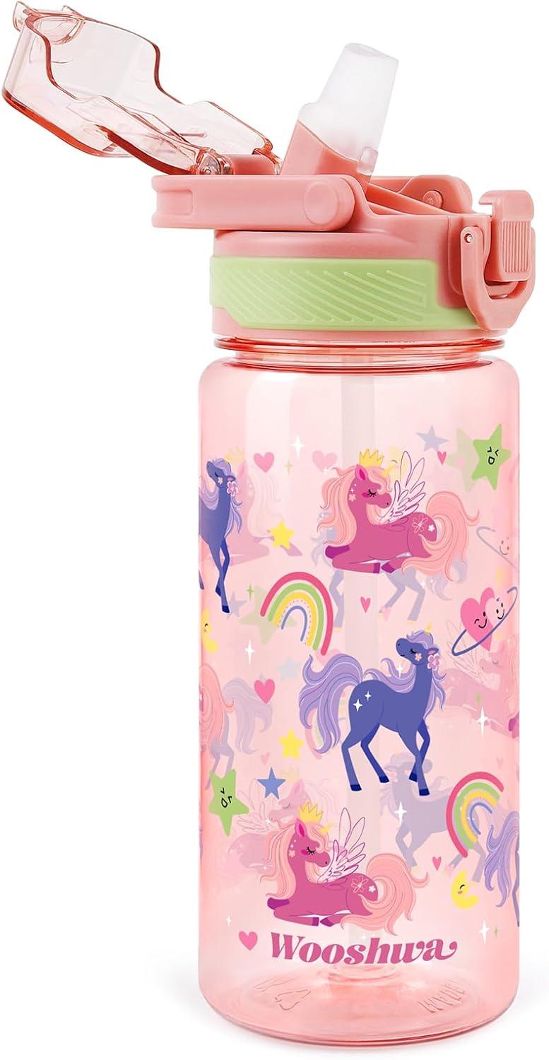 image:imageGourde avec Paille 480ml Anti Fuite Portable Bouteille Deau Sans BPA amp Verrouillage Scuris pour Sport Dinosaure amp LicorneLicorne