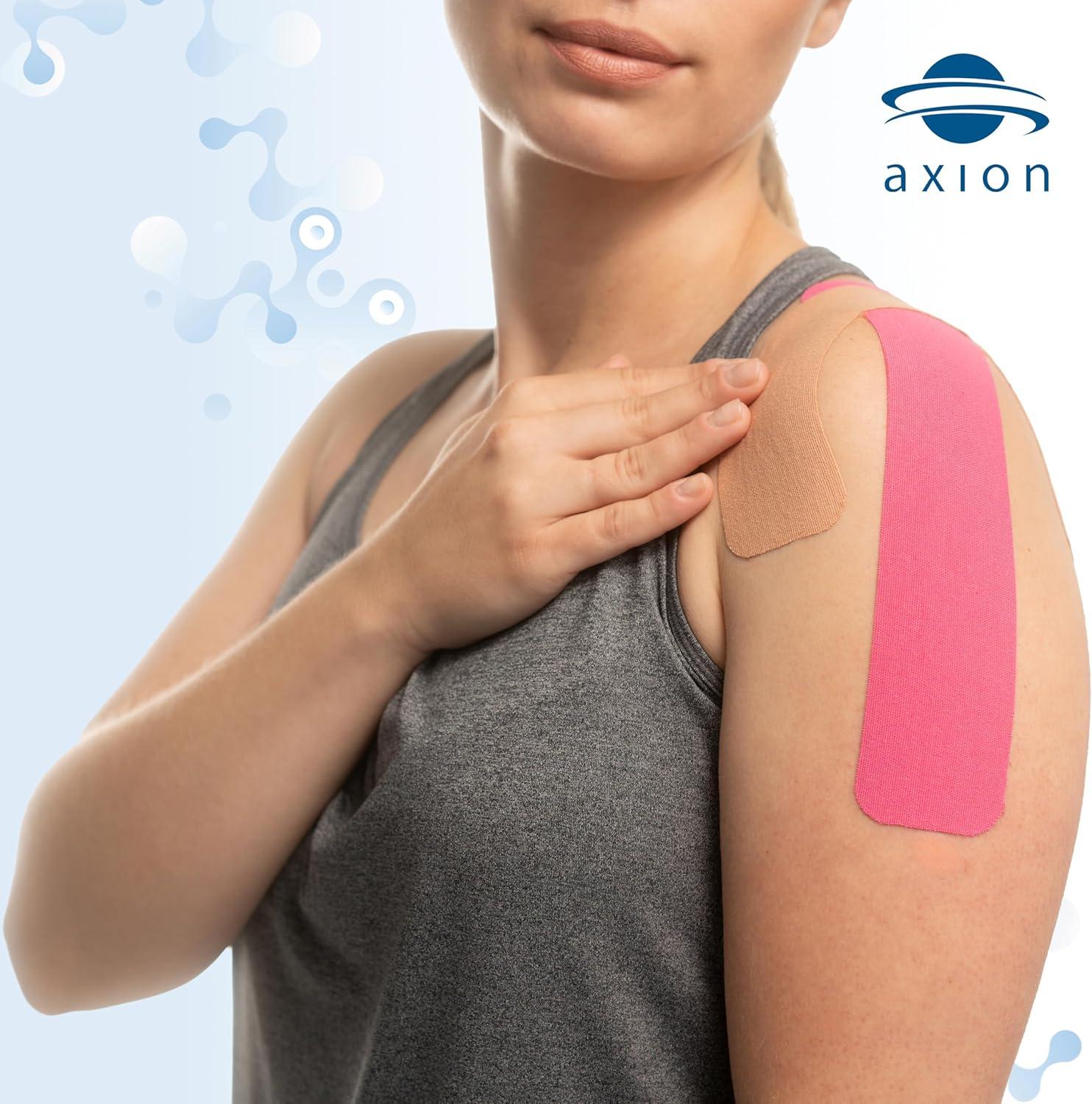 image:imageSet de 2 bandes de kinsiologie pour strap couleur bleu axion Ruban adhsif rsistant leau Optimal pour le sport 2 rouleaux de 5 m3 Pices Bleu Noir Beige