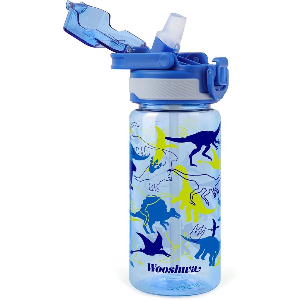 image:imageGourde avec Paille 480ml Anti Fuite Portable Bouteille Deau Sans BPA amp Verrouillage Scuris pour Sport Dinosaure amp LicorneDinosaure