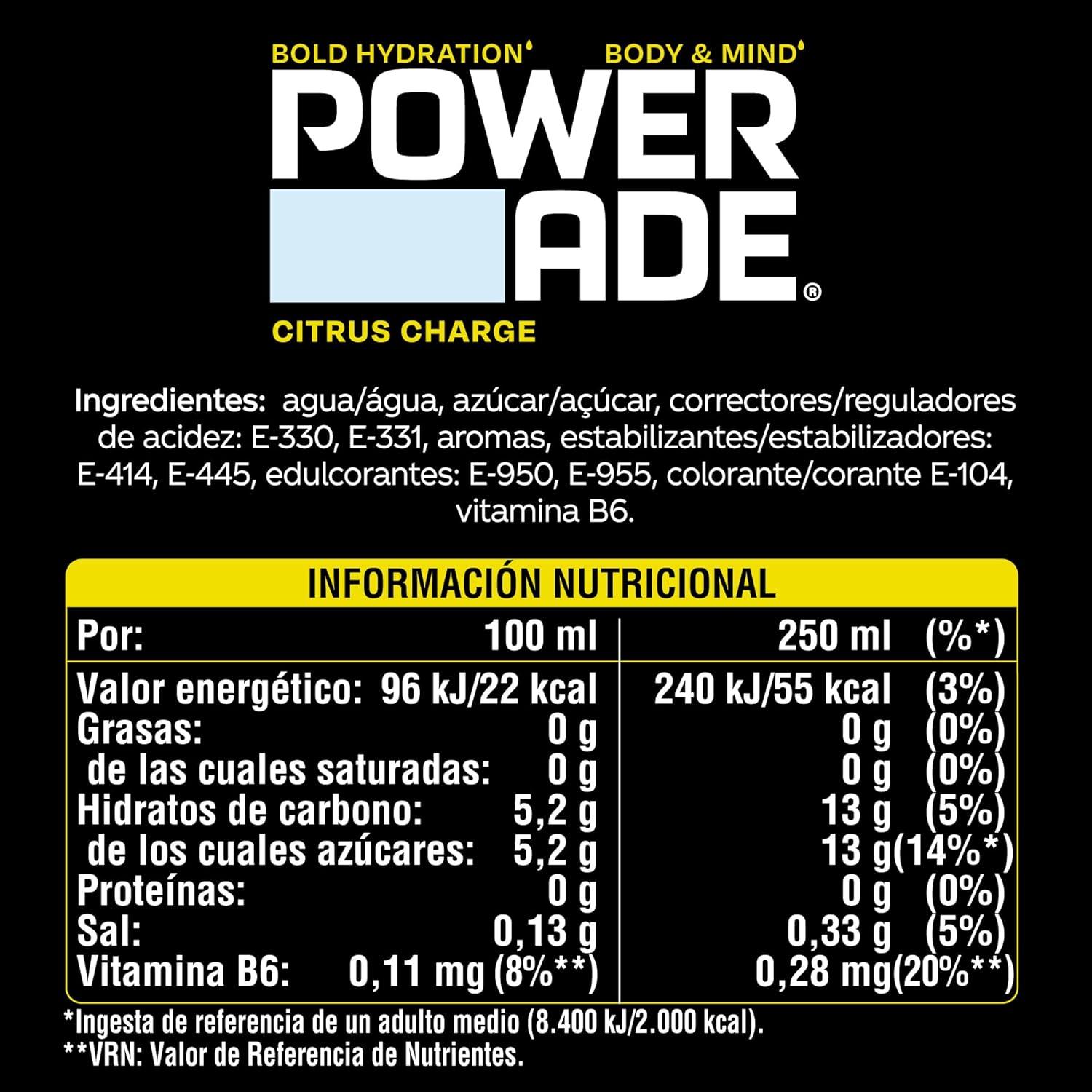 image:image12 boissons nergisantes Powerade Limone Bevanda energetica citron 50 clCitrus