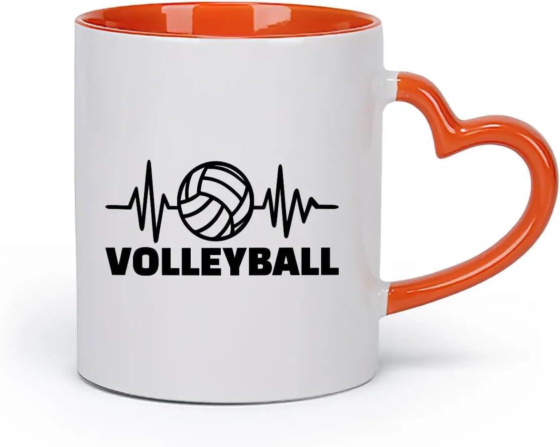 image:imageCaf et boissons chaudes Logo des joueurs de volleyball jeu dquipe sportive 11oz320ml Cadeau humoristique pour les amateurs de caf les collgues et les amis VertS08002