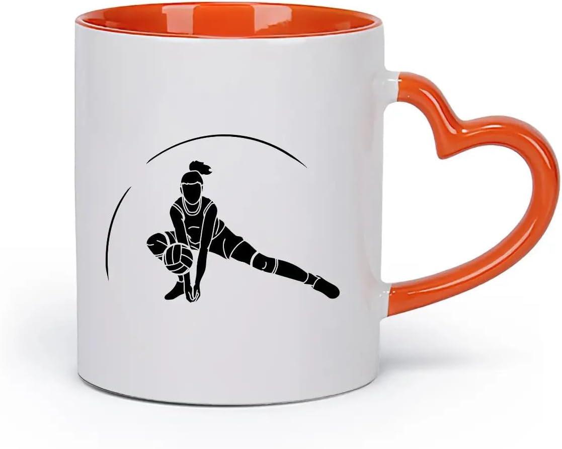 image:imageCaf et boissons chaudes Logo des joueurs de volleyball jeu dquipe sportive 11oz320ml Cadeau humoristique pour les amateurs de caf les collgues et les amis VertS08003