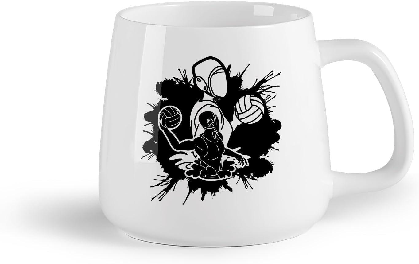 image:imageCaf et boissons chaudes Logo des joueurs de volleyball jeu dquipe sportive 11oz320ml Cadeau humoristique pour les amateurs de caf les collgues et les amis VertS08014