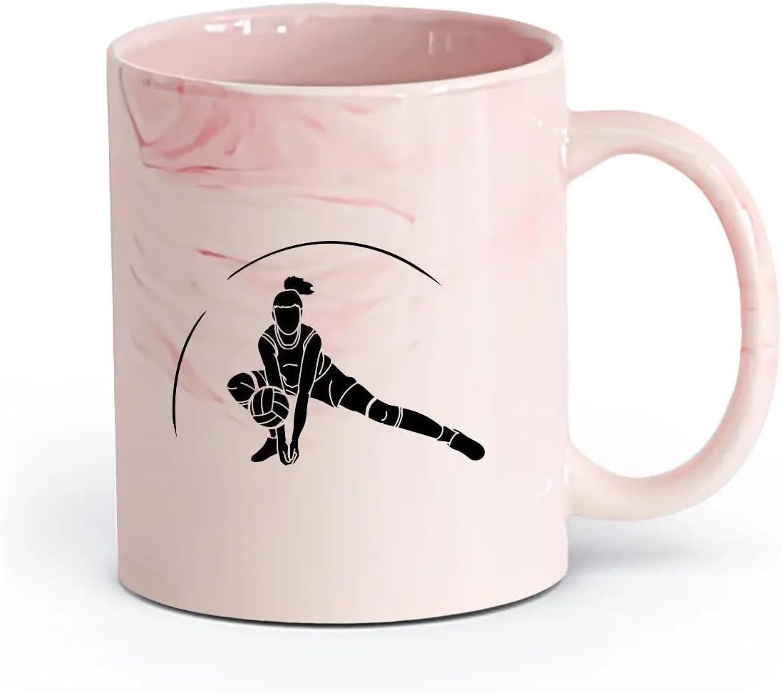 image:imageCaf et boissons chaudes Logo des joueurs de volleyball jeu dquipe sportive 11oz320ml Cadeau humoristique pour les amateurs de caf les collgues et les amis VertS08003