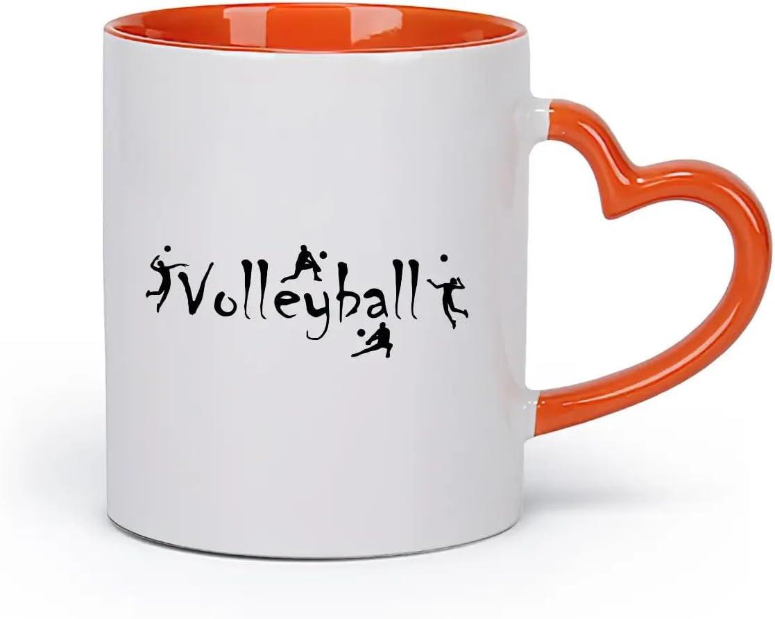 image:imageCaf et boissons chaudes Logo des joueurs de volleyball jeu dquipe sportive 11oz320ml Cadeau humoristique pour les amateurs de caf les collgues et les amis VertS08009