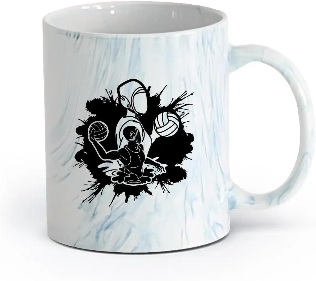image:imageCaf et boissons chaudes Logo des joueurs de volleyball jeu dquipe sportive 11oz320ml Cadeau humoristique pour les amateurs de caf les collgues et les amis VertS08014