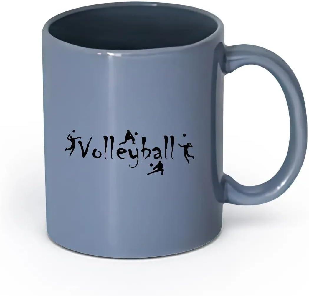 image:imageCaf et boissons chaudes Logo des joueurs de volleyball jeu dquipe sportive 11oz320ml Cadeau humoristique pour les amateurs de caf les collgues et les amis VertS08009