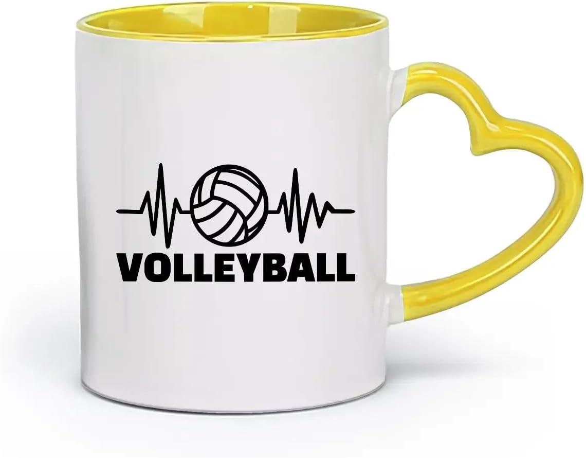 image:imageCaf et boissons chaudes Logo des joueurs de volleyball jeu dquipe sportive 11oz320ml Cadeau humoristique pour les amateurs de caf les collgues et les amis VertS08002