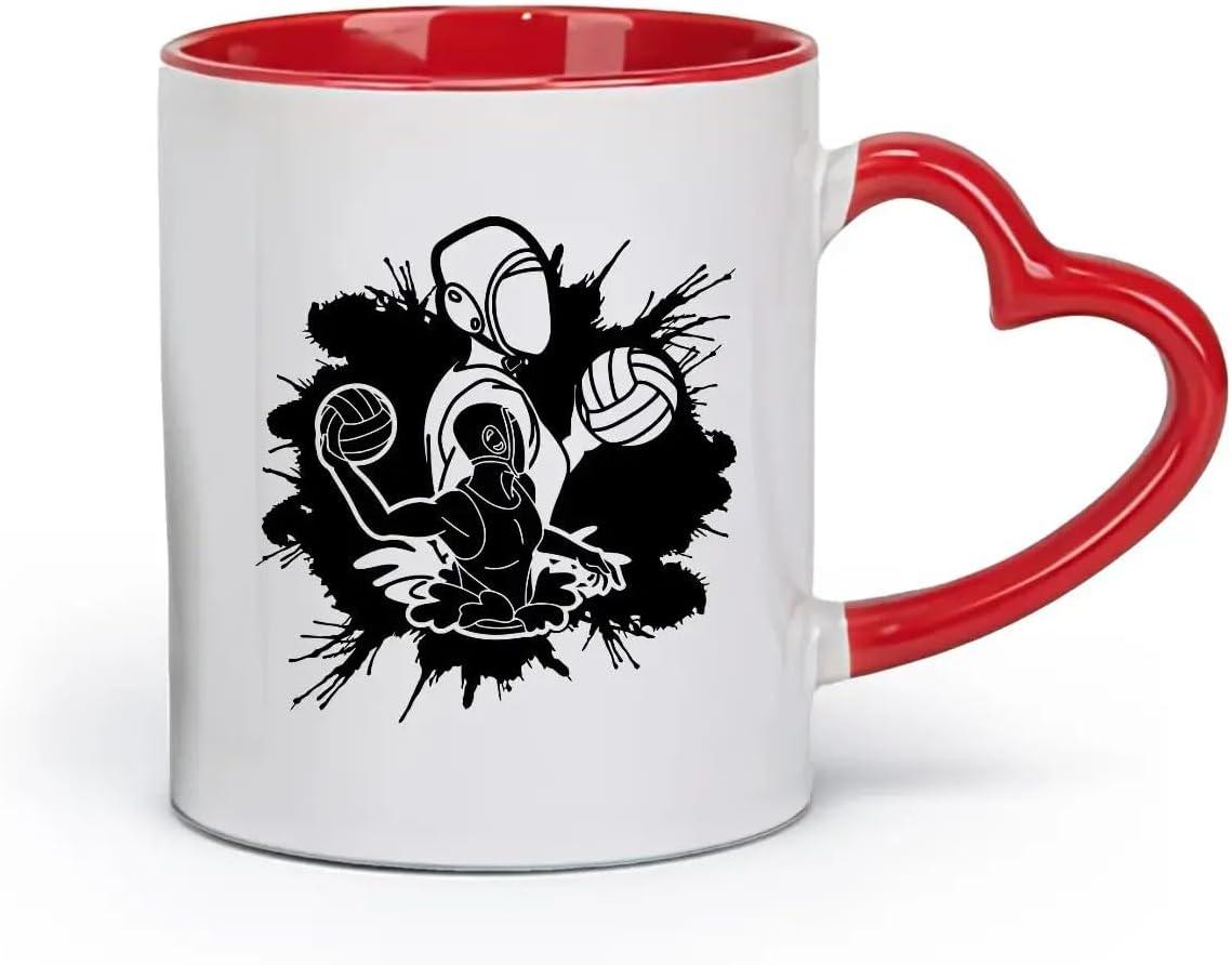 image:imageCaf et boissons chaudes Logo des joueurs de volleyball jeu dquipe sportive 11oz320ml Cadeau humoristique pour les amateurs de caf les collgues et les amis VertS08014