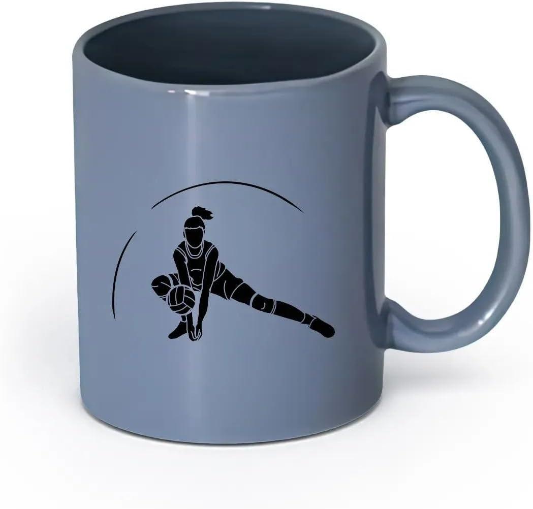 image:imageCaf et boissons chaudes Logo des joueurs de volleyball jeu dquipe sportive 11oz320ml Cadeau humoristique pour les amateurs de caf les collgues et les amis VertS08003
