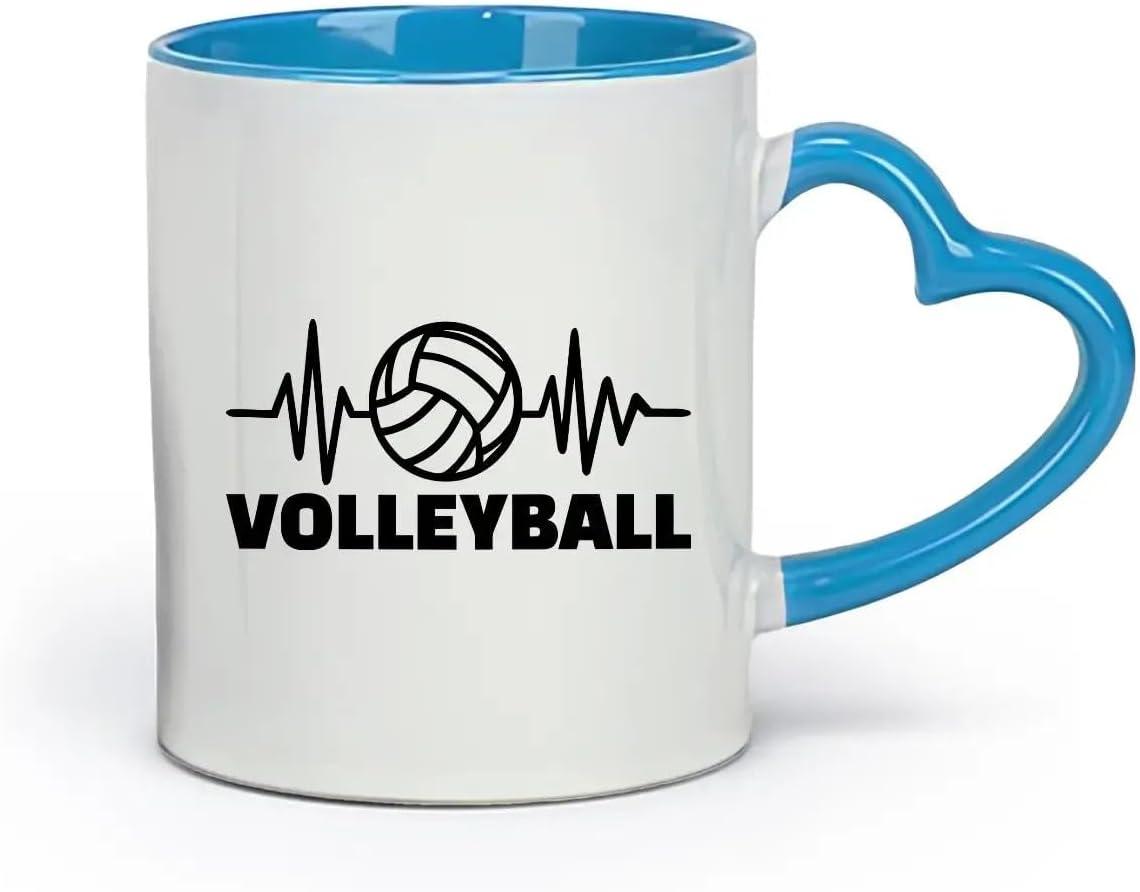 image:imageCaf et boissons chaudes Logo des joueurs de volleyball jeu dquipe sportive 11oz320ml Cadeau humoristique pour les amateurs de caf les collgues et les amis VertS08002