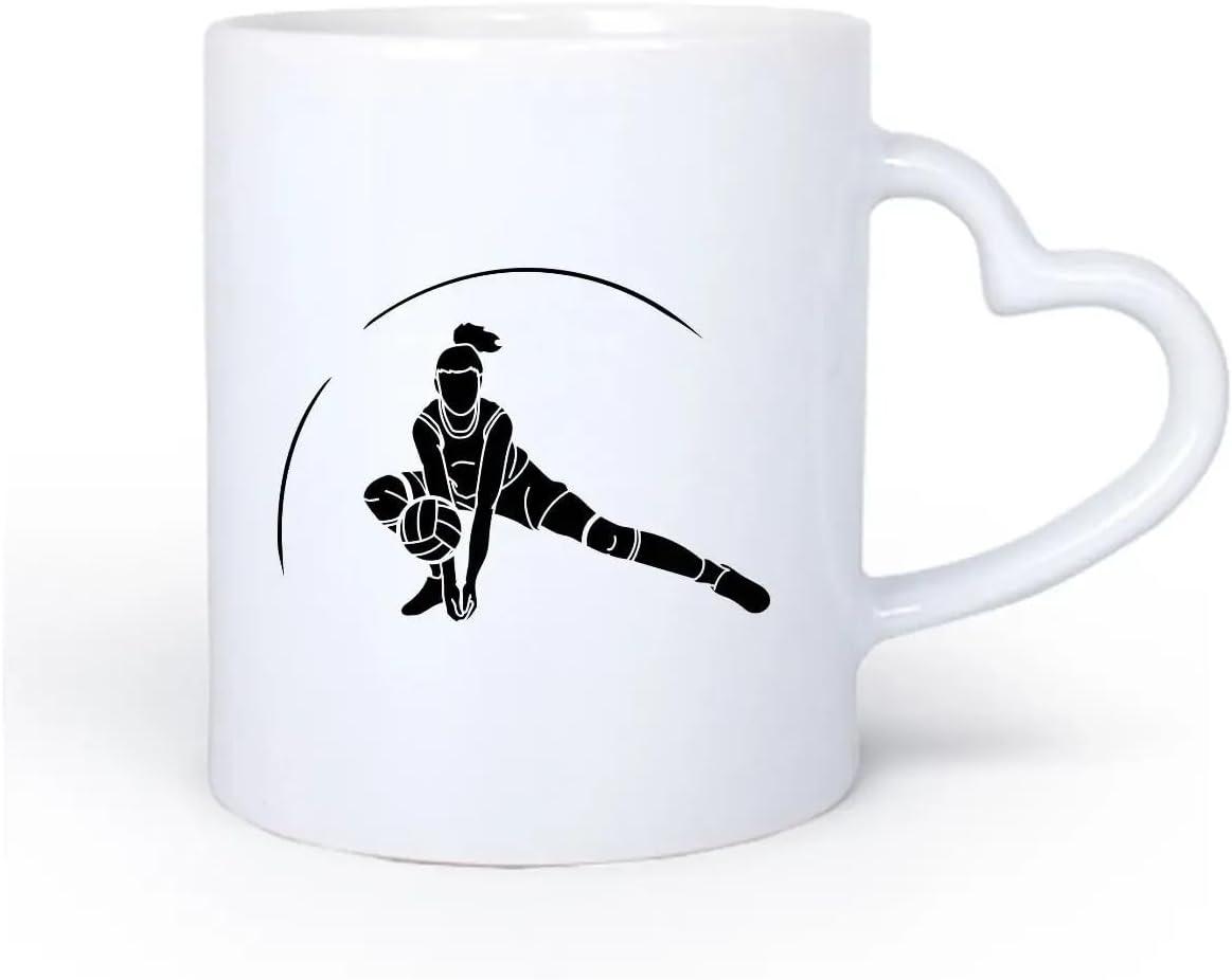 image:imageCaf et boissons chaudes Logo des joueurs de volleyball jeu dquipe sportive 11oz320ml Cadeau humoristique pour les amateurs de caf les collgues et les amis VertS08003