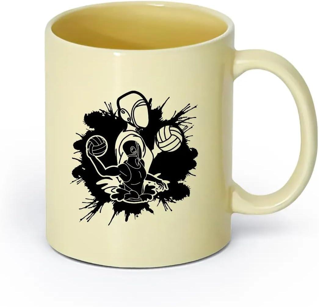 image:imageCaf et boissons chaudes Logo des joueurs de volleyball jeu dquipe sportive 11oz320ml Cadeau humoristique pour les amateurs de caf les collgues et les amis VertS08014