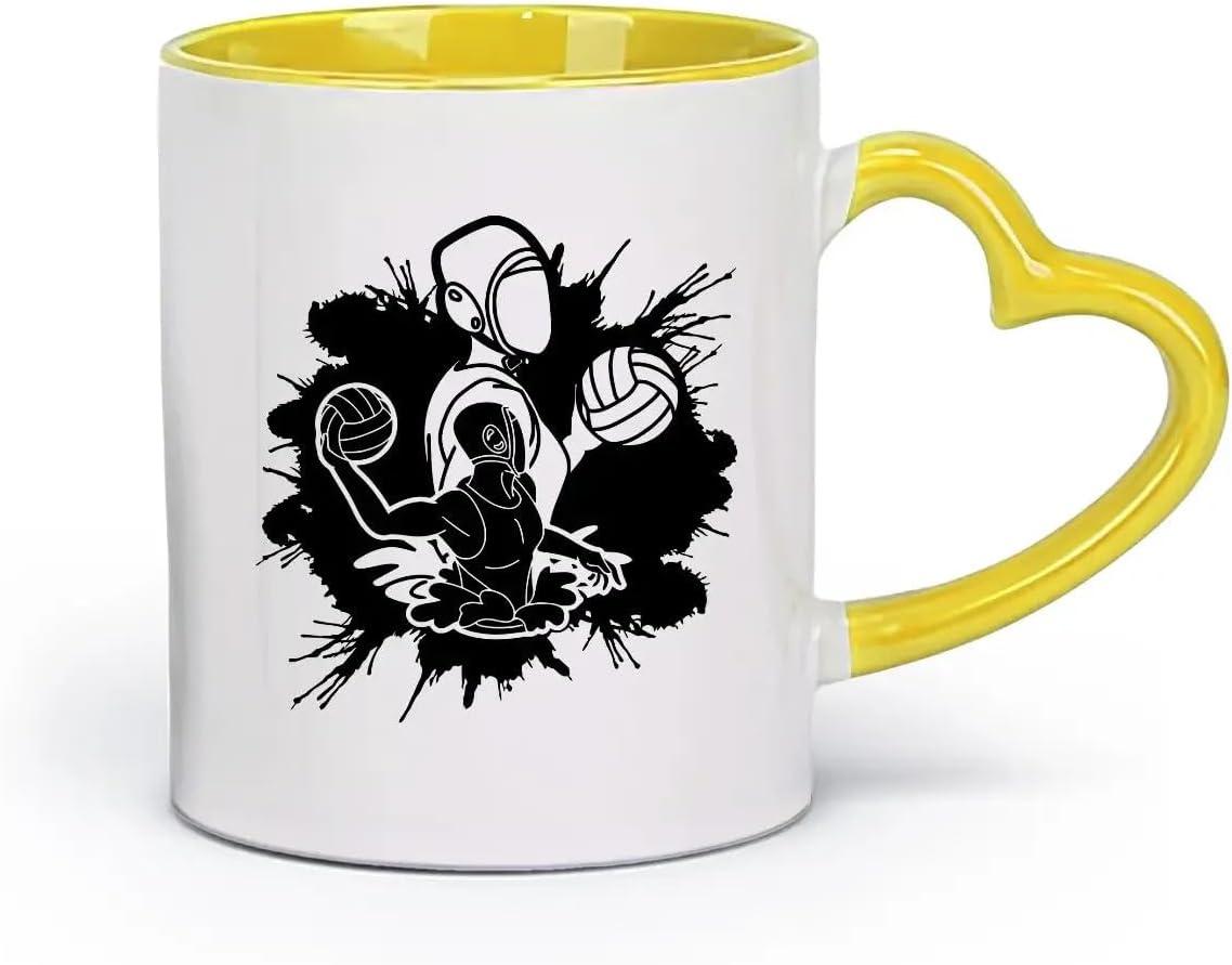 image:imageCaf et boissons chaudes Logo des joueurs de volleyball jeu dquipe sportive 11oz320ml Cadeau humoristique pour les amateurs de caf les collgues et les amis VertS08014