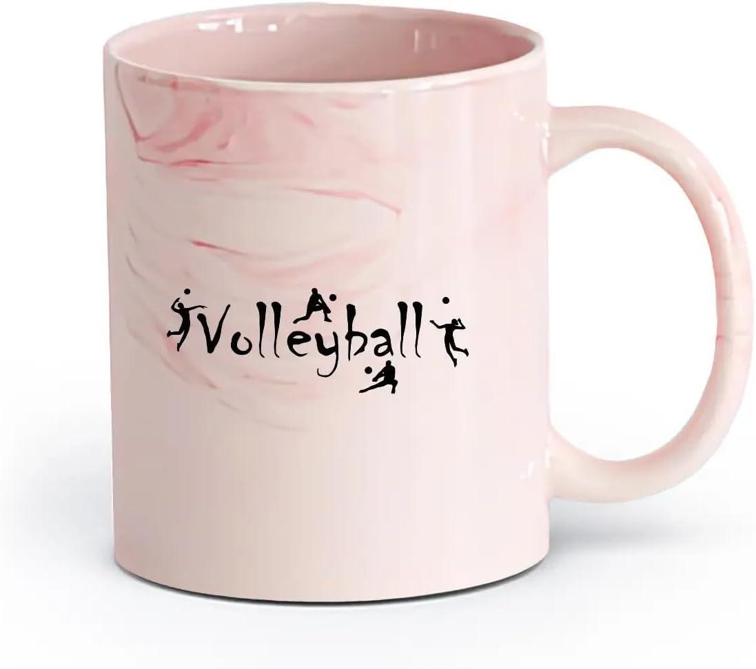 image:imageCaf et boissons chaudes Logo des joueurs de volleyball jeu dquipe sportive 11oz320ml Cadeau humoristique pour les amateurs de caf les collgues et les amis VertS08009