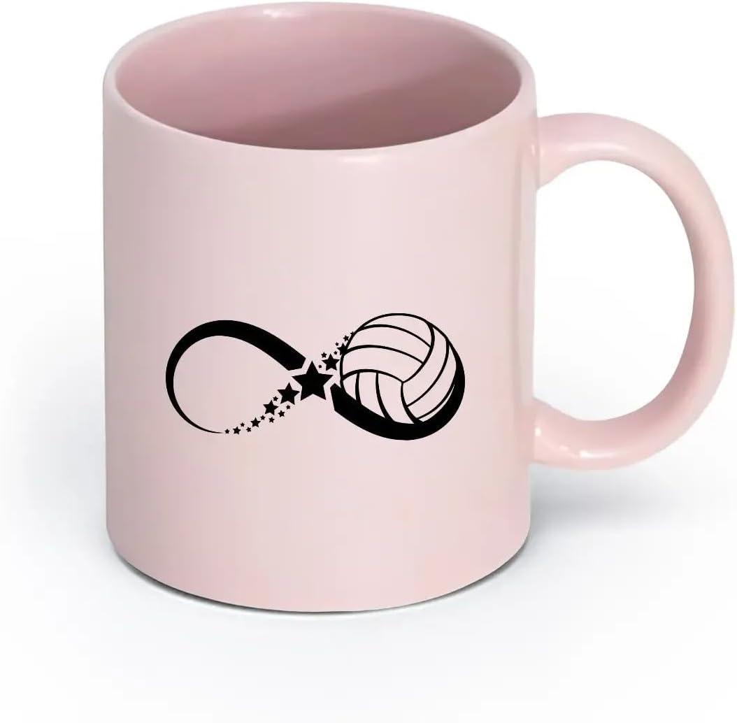 image:imageCaf et boissons chaudes Logo des joueurs de volleyball jeu dquipe sportive 11oz320ml Cadeau humoristique pour les amateurs de caf les collgues et les amis VertS07995