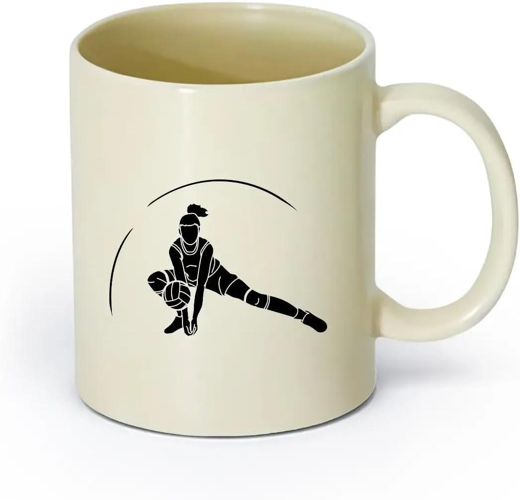 image:imageCaf et boissons chaudes Logo des joueurs de volleyball jeu dquipe sportive 11oz320ml Cadeau humoristique pour les amateurs de caf les collgues et les amis VertS08003