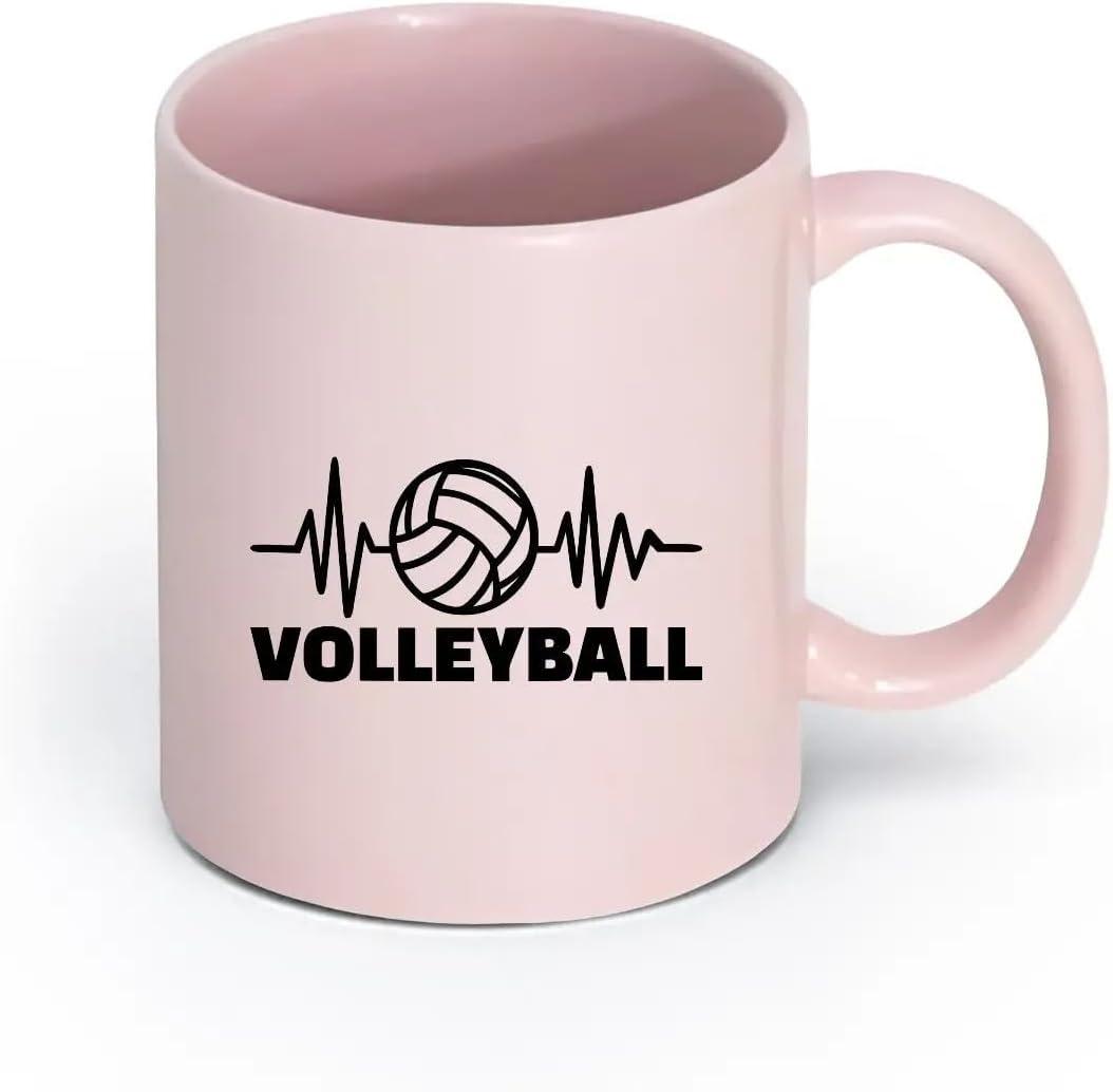 image:imageCaf et boissons chaudes Logo des joueurs de volleyball jeu dquipe sportive 11oz320ml Cadeau humoristique pour les amateurs de caf les collgues et les amis VertS08002