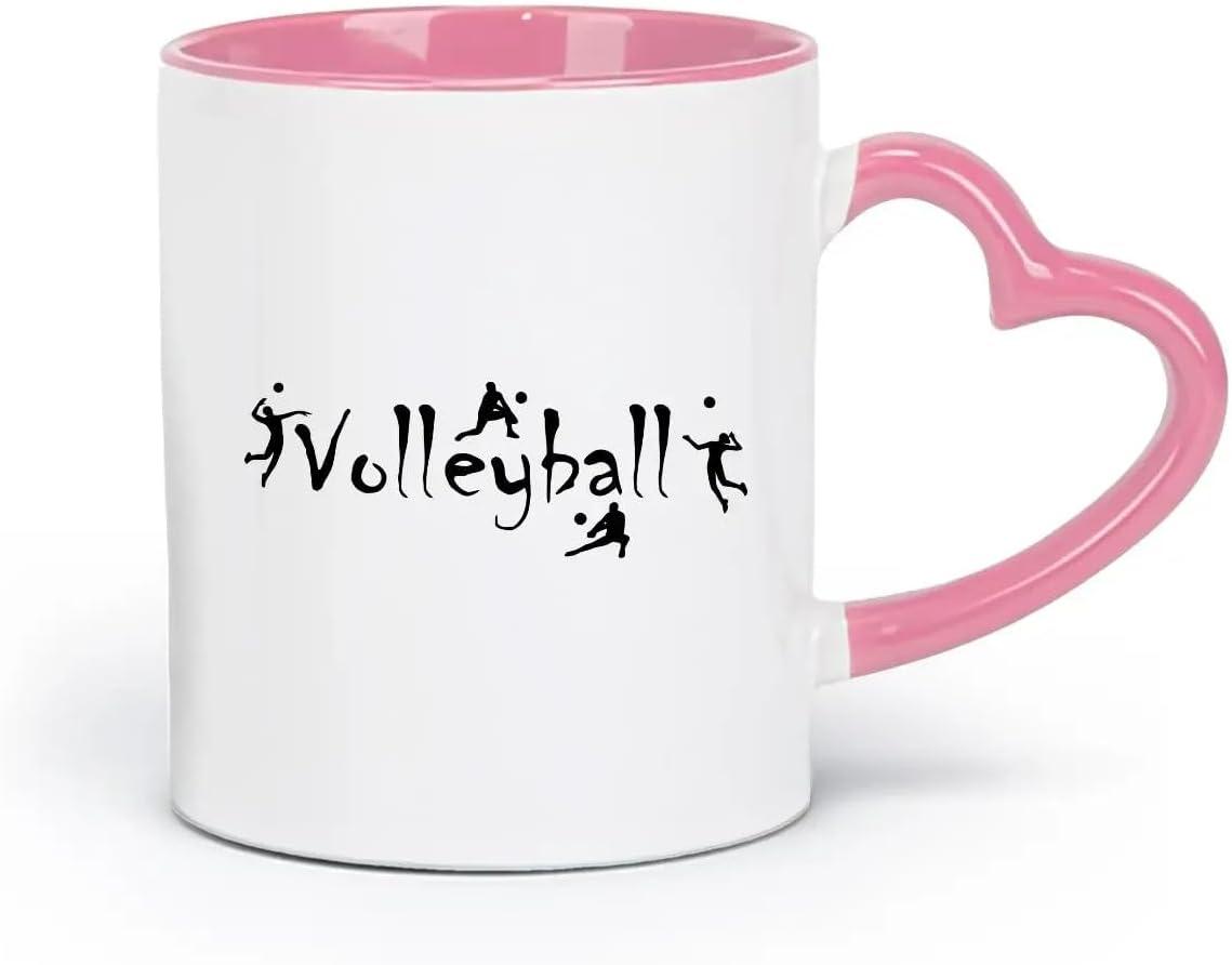 image:imageCaf et boissons chaudes Logo des joueurs de volleyball jeu dquipe sportive 11oz320ml Cadeau humoristique pour les amateurs de caf les collgues et les amis VertS08009
