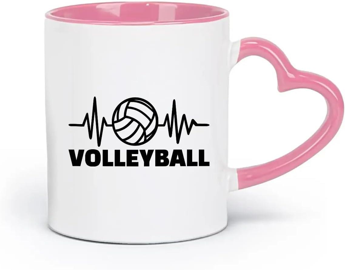 image:imageCaf et boissons chaudes Logo des joueurs de volleyball jeu dquipe sportive 11oz320ml Cadeau humoristique pour les amateurs de caf les collgues et les amis VertS08002