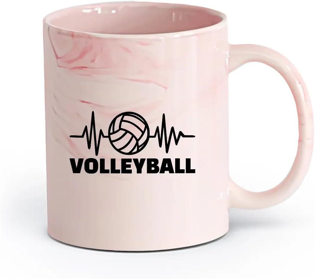 image:imageCaf et boissons chaudes Logo des joueurs de volleyball jeu dquipe sportive 11oz320ml Cadeau humoristique pour les amateurs de caf les collgues et les amis VertS08002