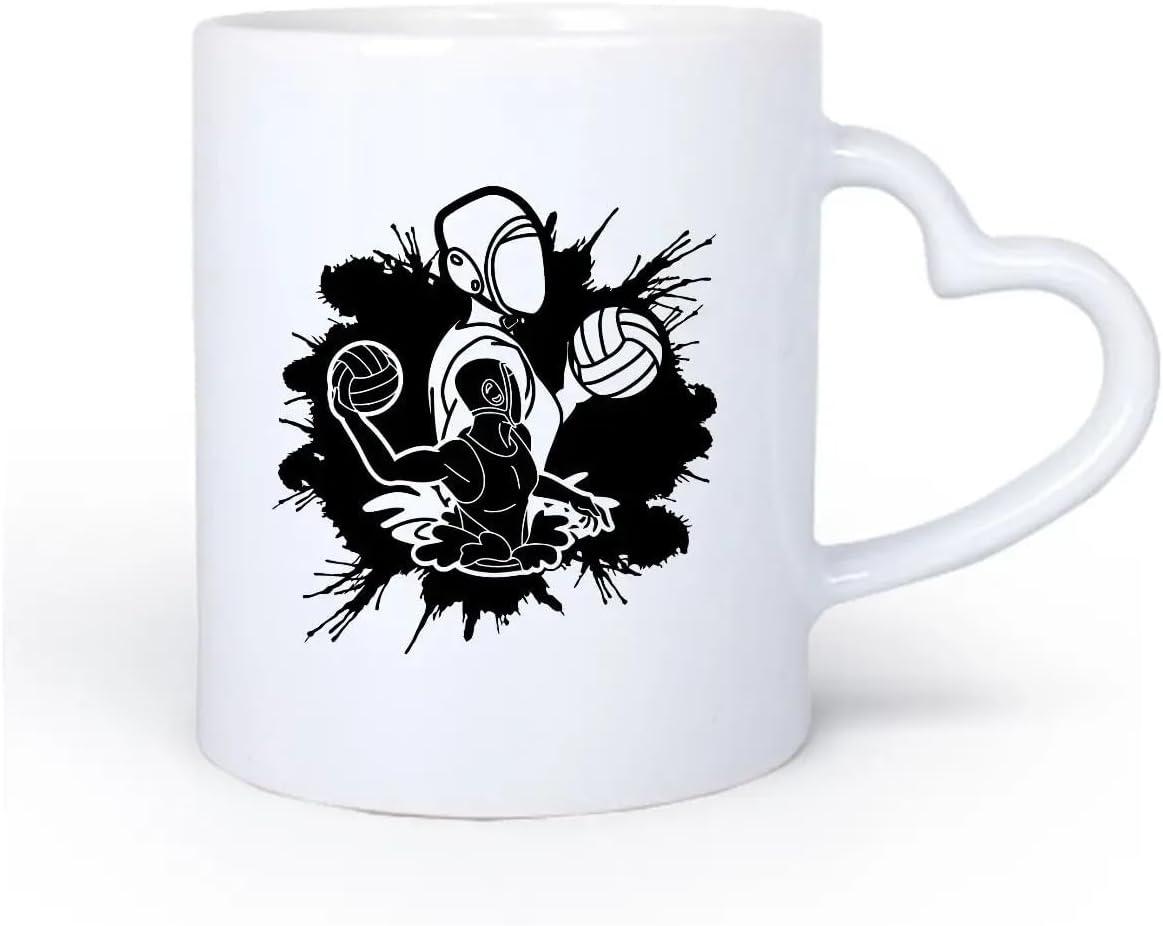 image:imageCaf et boissons chaudes Logo des joueurs de volleyball jeu dquipe sportive 11oz320ml Cadeau humoristique pour les amateurs de caf les collgues et les amis VertS08014