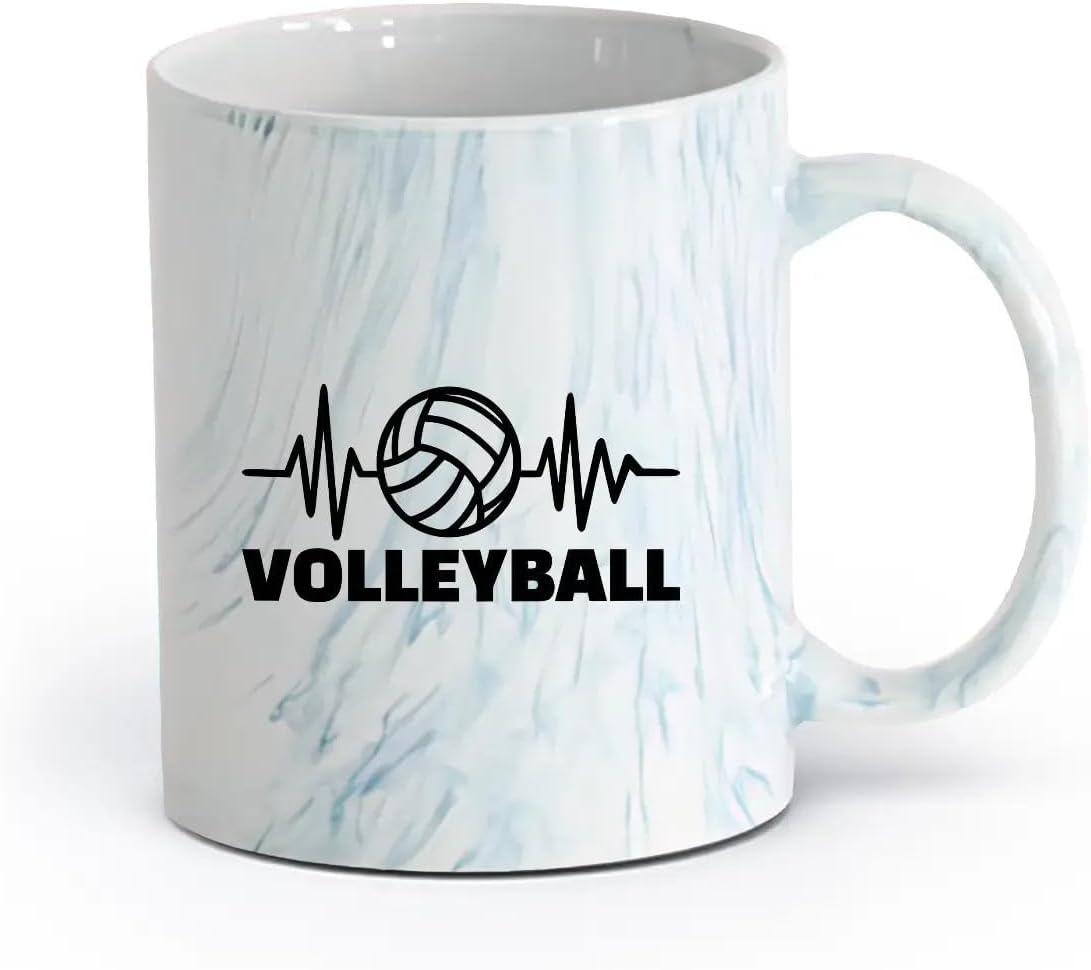 image:imageCaf et boissons chaudes Logo des joueurs de volleyball jeu dquipe sportive 11oz320ml Cadeau humoristique pour les amateurs de caf les collgues et les amis VertS08002